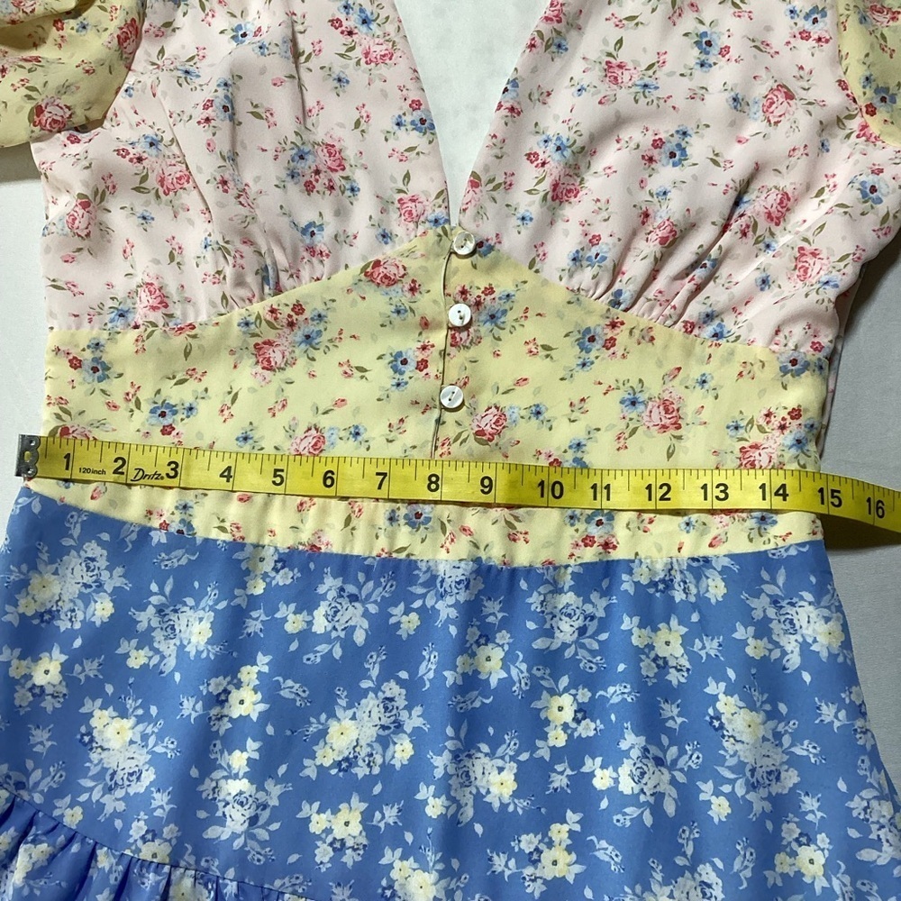 Floral Patchwork Mini Dress - Picture 13 of 13